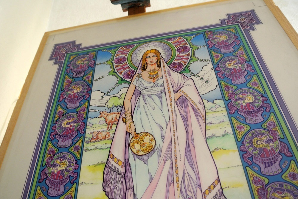 BOANN THE COW GODDESS. Original Art. | Jim FitzPatrick